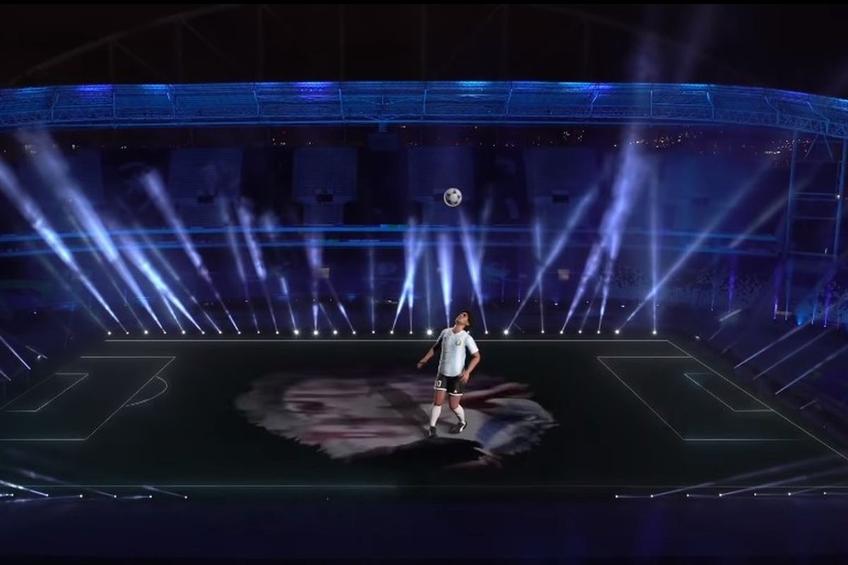 Diego Maradona a fost omagiat înainte de Argentina - Chile. Sursă foto: Twitter sport.sky.it