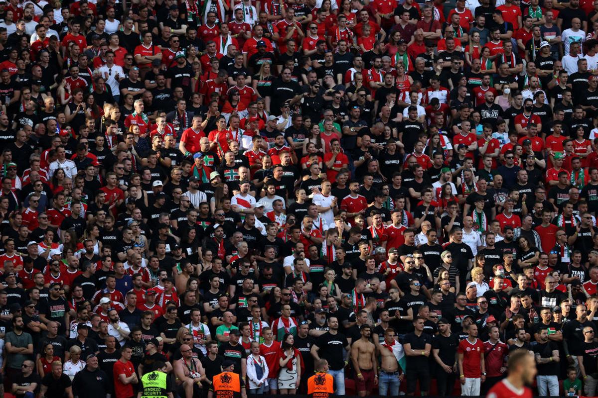 UNGARIA - PORTUGALIA. Imagini cu fanii de pe Puskas Arena, singurul stadion de la EURO care se umple la capacitate maximă: 55.662 de spectatori!