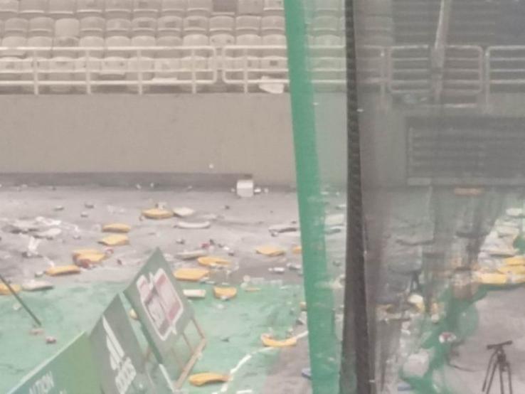 Haos la Panathinaikos - Olympiakos. Foto: sportal.gr