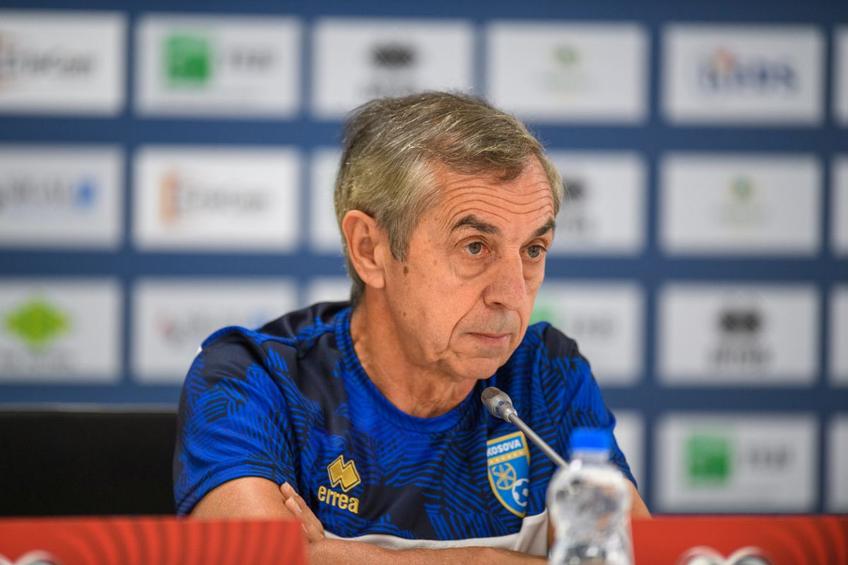 Alain Giresse, la conferința de presă premergătoare meciului Kosovo - România/ foto: Raed Krishan (GSP)