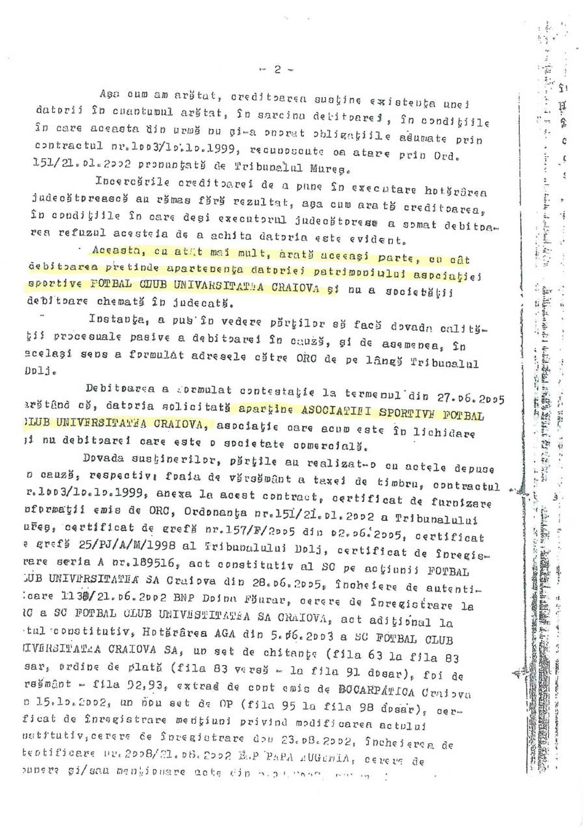Documentele publicate de FCU Craiova: Adrian Mititelu susține că echipa sa deține sigla și palmaresul Universității