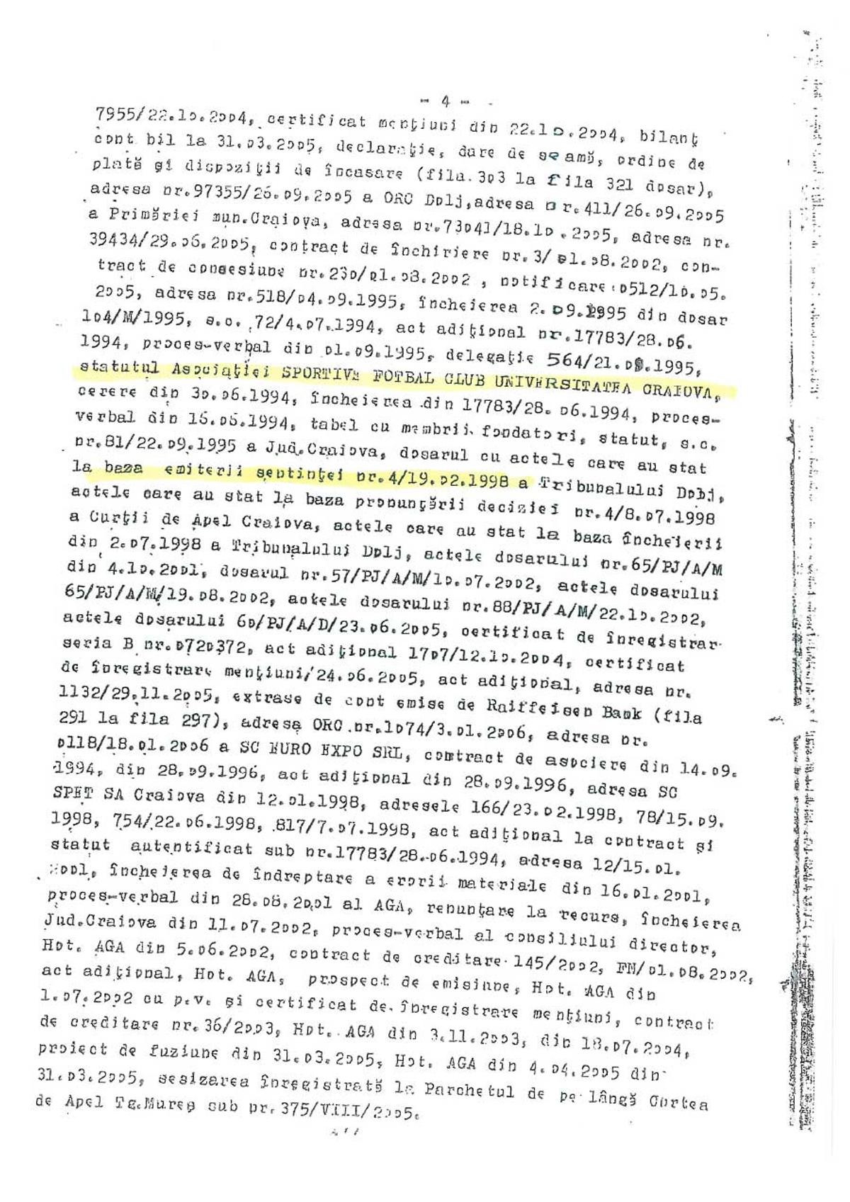Documentele publicate de FCU Craiova: Adrian Mititelu susține că echipa sa deține sigla și palmaresul Universității