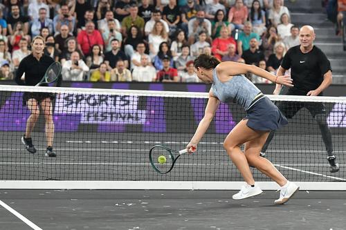 Steffi Graf şi Andre Agassi au venit în România pentru meciul cu Simona Halep. Foto: Cristi Preda (GSP)