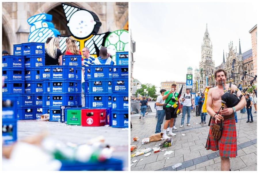 Lăzi de bere și gunoaie abandonate de scoțieni în Marienplatz „A lovit discret și nu a discriminat” » Daniel Grigore, despre trăirile de la startul Euro: „Până la urmă, asta este esența fotbalului”