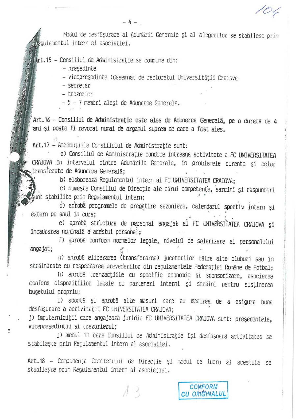 Documentele publicate de FCU Craiova: Adrian Mititelu susține că echipa sa deține sigla și palmaresul Universității