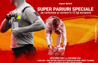 Pariuri Speciale la cote mărite pe cornere și cartonașe în 13 ligi europene! Vezi oferta!