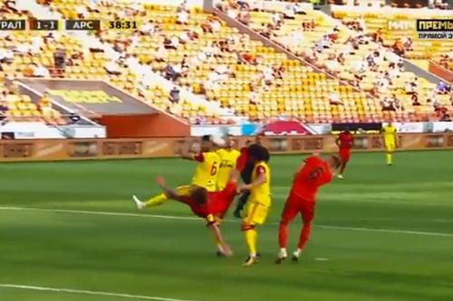 Eric Bicfalvi a fost numit „omul meciului” Ural - Arsenal Tula 1-3 // foto: Twitter @ Russian Premier Liga