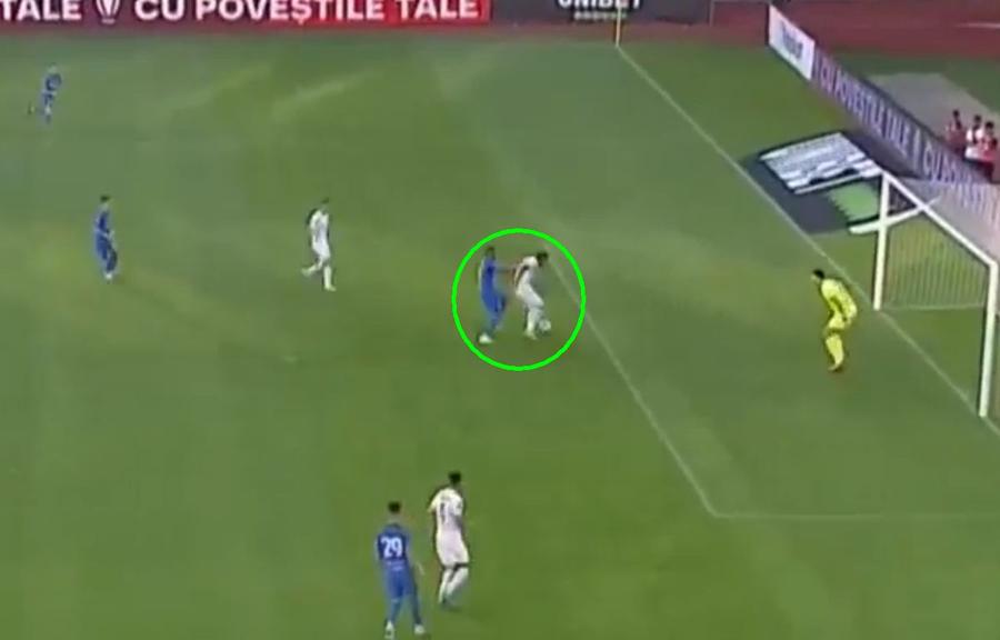 FOTO: Captură TV @Orange Sport 1 Experiment reușit, urmează marele test » Farul se impune la Sibiu, într-un meci complicat pentru „centralul” Istvan Kovacs