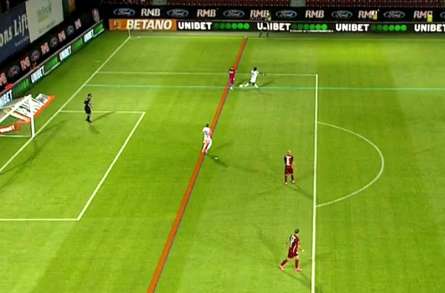 Andrei Gheorghiță, în afara jocului în momentul „pasei” de la Harrison CFR Cluj - Poli Iași 2-0 » Alt antrenor, același cinism! „Vișiniii”, prea puternici pentru nou-promovată