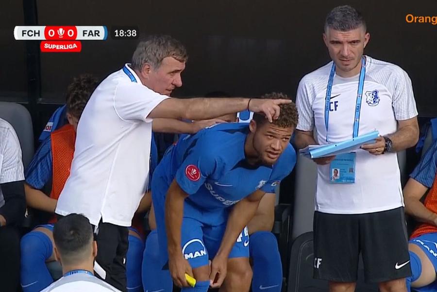 FOTO: Captură TV @Orange Sport 1 Experiment reușit, urmează marele test » Farul se impune la Sibiu, într-un meci complicat pentru „centralul” Istvan Kovacs