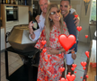 Ralf Schumacher (stânga), alături de fosta sa soție și de iubitul său / Foto: Instagram