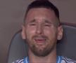 Lionel Messi, în lacrimi pe bancă în finala Copa America