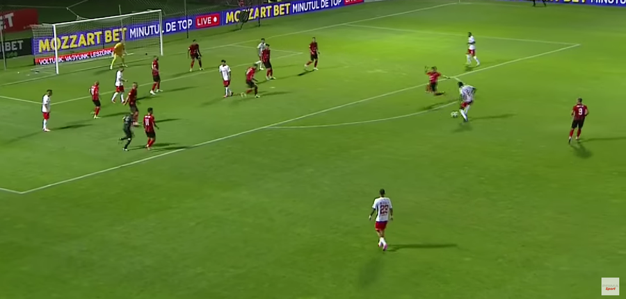 Golul marcat de Eddy Gnahore în Csikszereda - Dinamo Panduru l-a ironizat pe un jucător din Csikszereda - Dinamo: „Asta faci la Liga 3, nu ai cum!”