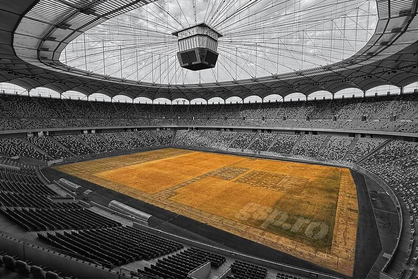 Așa arată gazonul de pe Arena Națională după festivalul Neversea Kapital din București. Foto: Andrei Crăițoiu (GSP.RO)