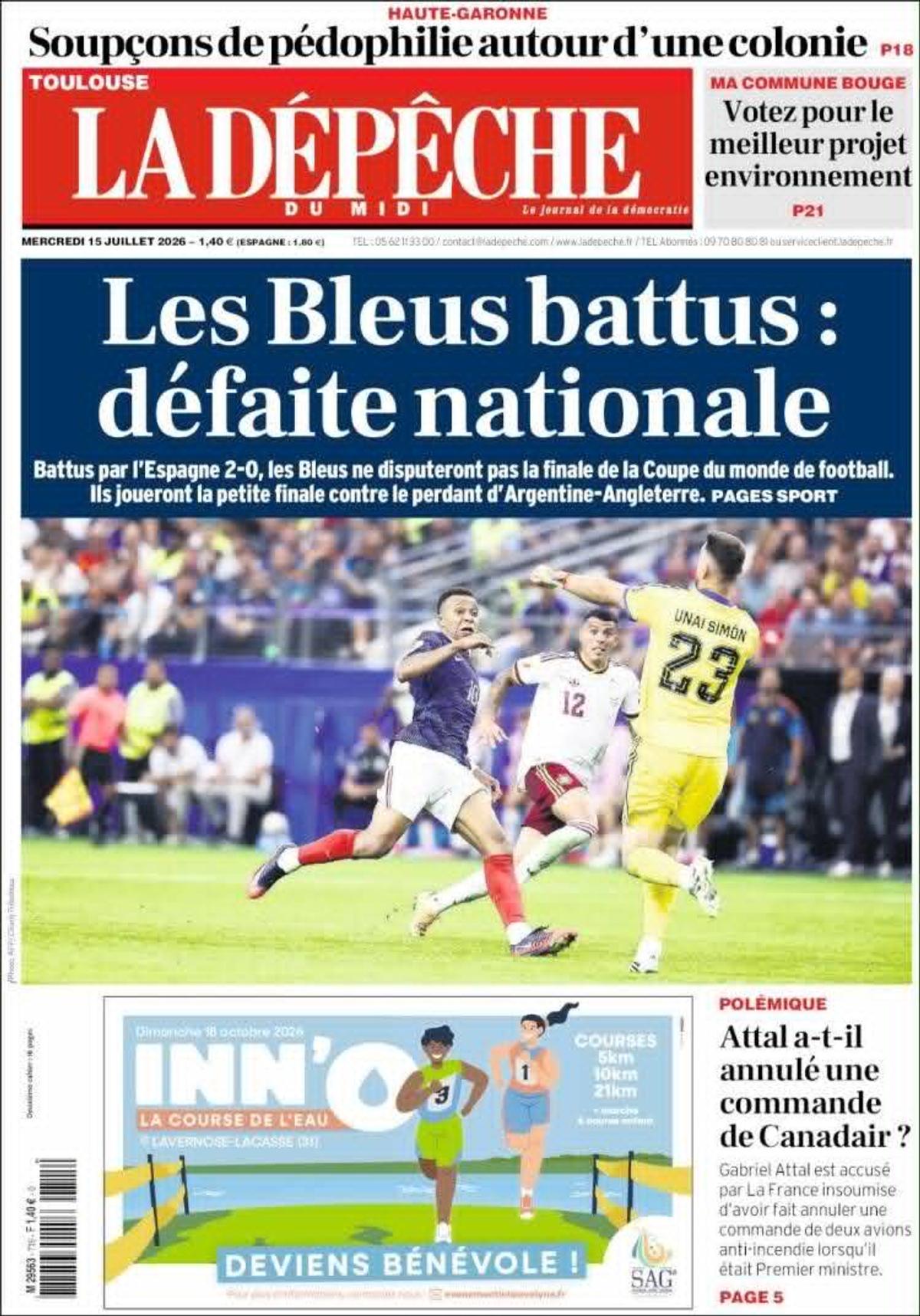 Ce au titrat cele mai importante ziare din Franța și Spania, după semifinala de la Campionatul Mondial