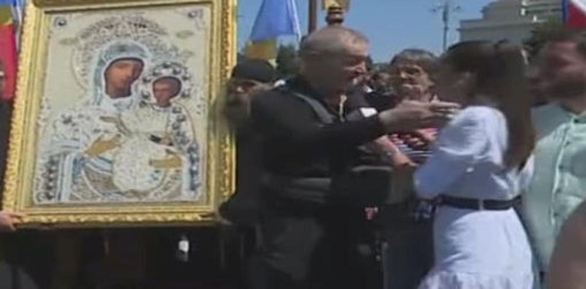 Gigi Becali - protest: 15 august 2021