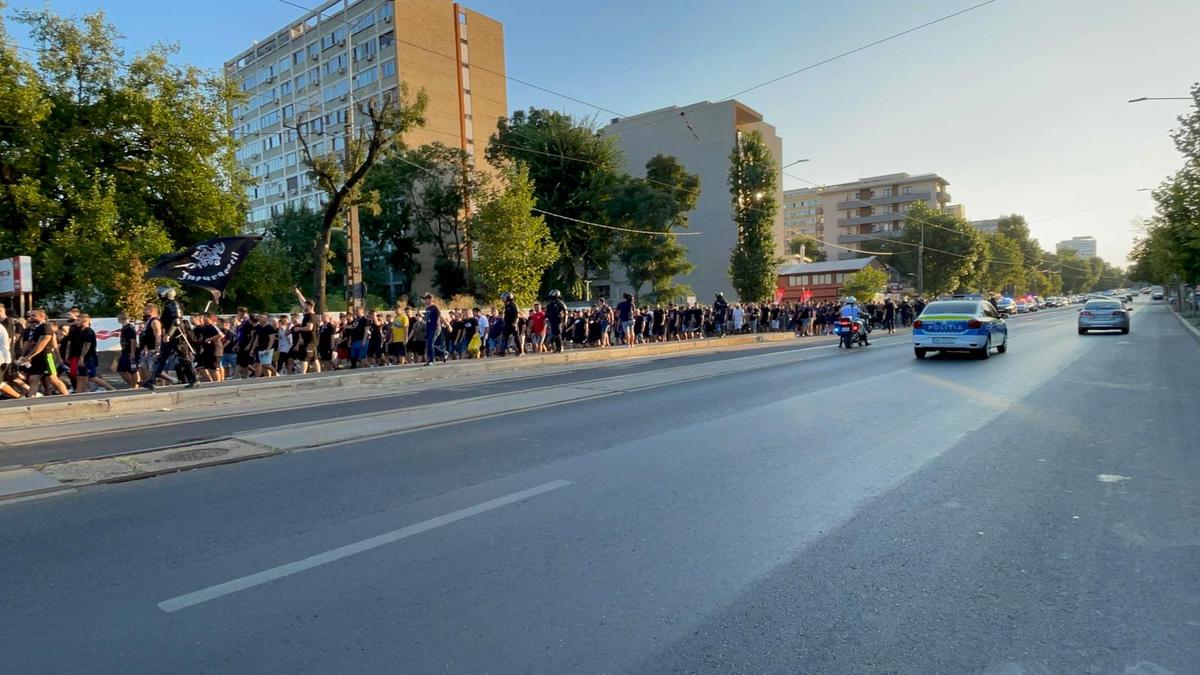 Moment emoționant înainte de startul meciului Rapid - FCSB