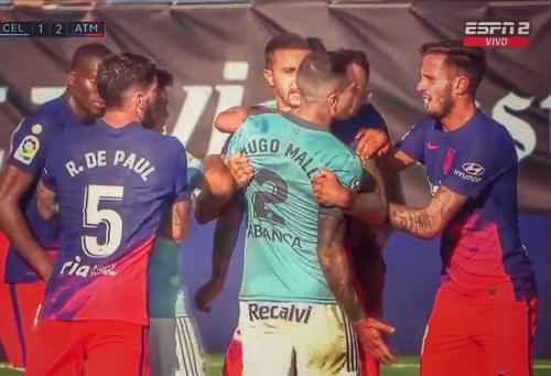La Liga. Meciul Celta Vigo - Atletico Madrid 1-2 nu a avut un final deloc liniștit.