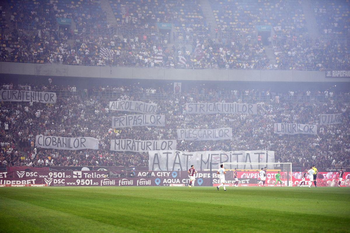 Moment emoționant înainte de startul meciului Rapid - FCSB