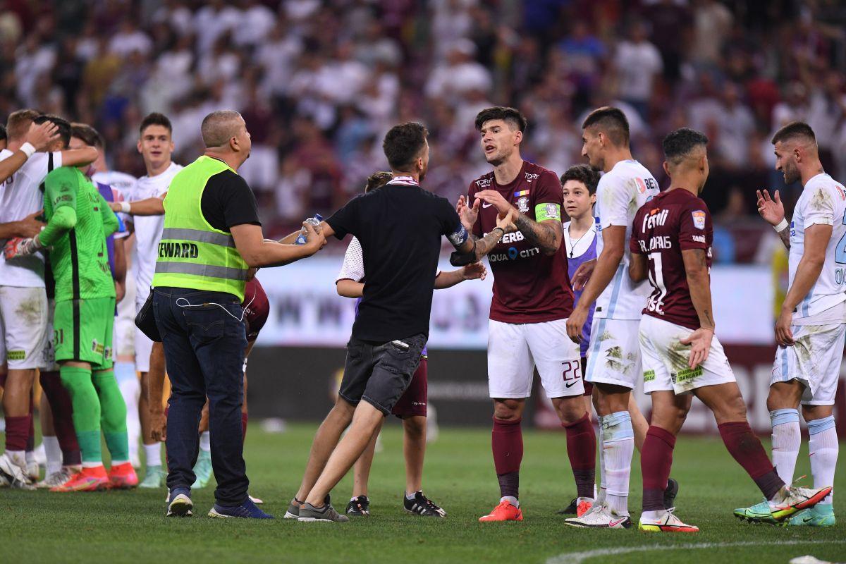 Mihai Iosif, cu soția pe teren după victoria cu FCSB! Imagini senzaționale cu rapidiștii și suporterii