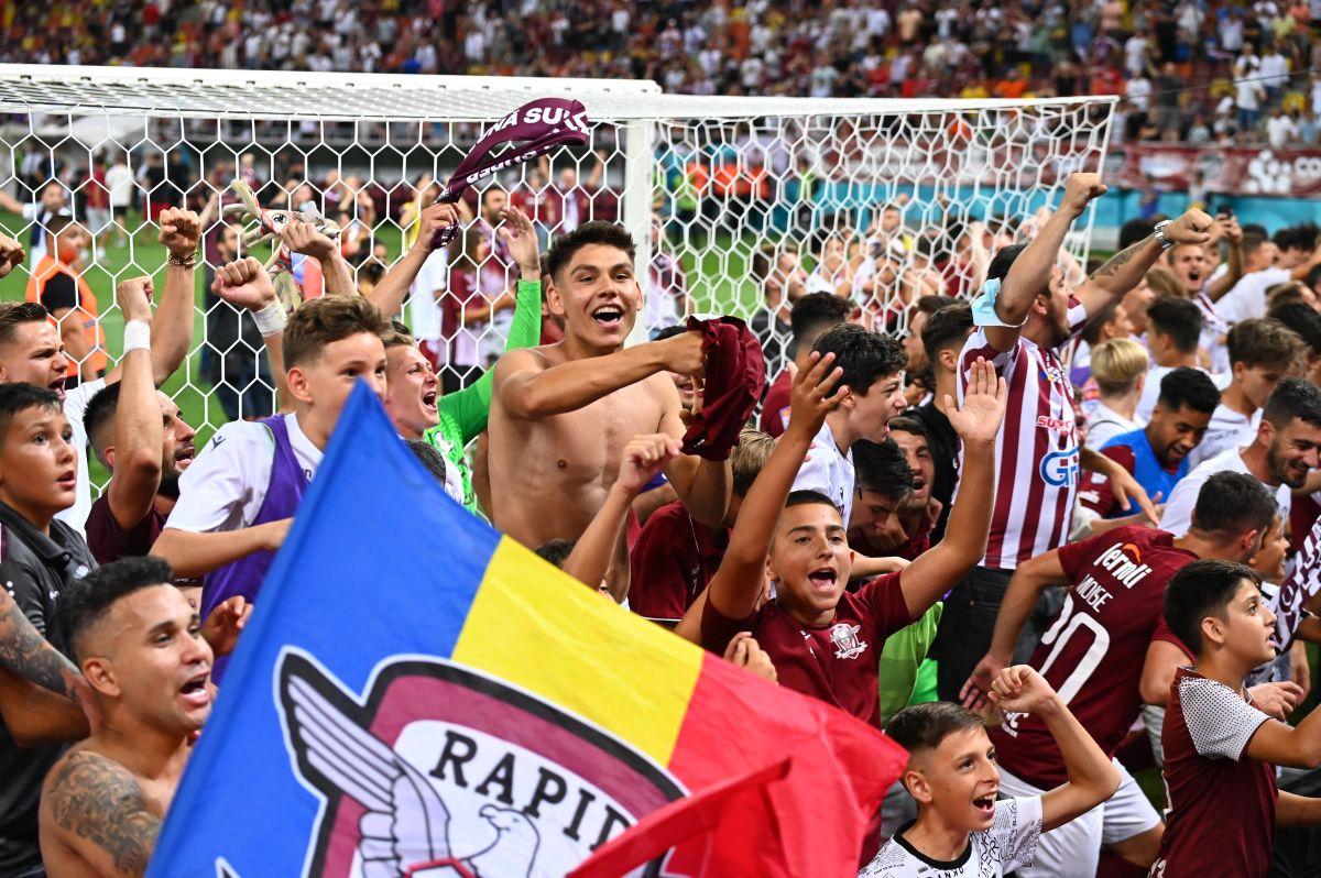 FOTO Rapid, sărbătoare cu fanii după 1-0 cu FCSB