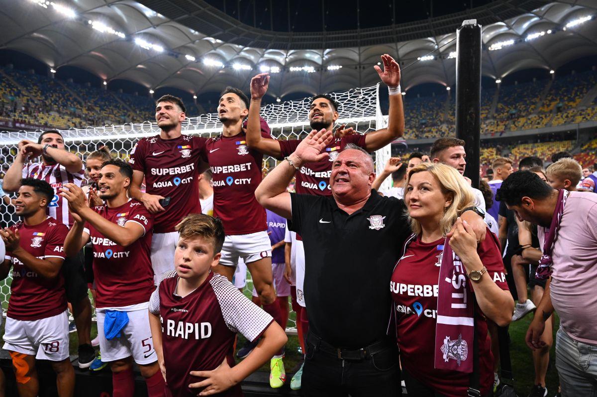 FOTO Rapid, sărbătoare cu fanii după 1-0 cu FCSB
