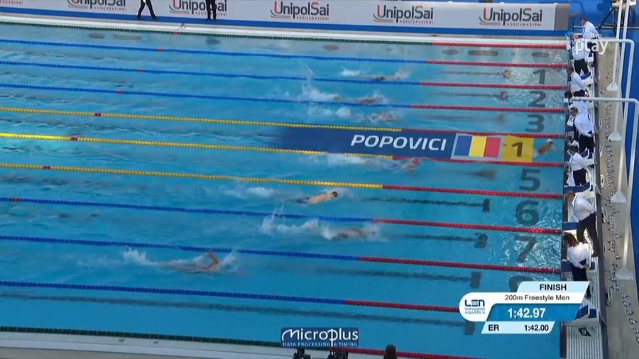 Atât de MARE e Popovici! Unde erau rivalii campionului român când David termina cursa