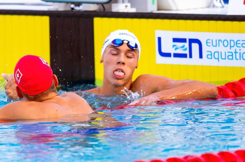 Reacția lui David Popovici când a văzut că a ratat la o sutime recordul lui Phelps // FOTO: Raed Krishan