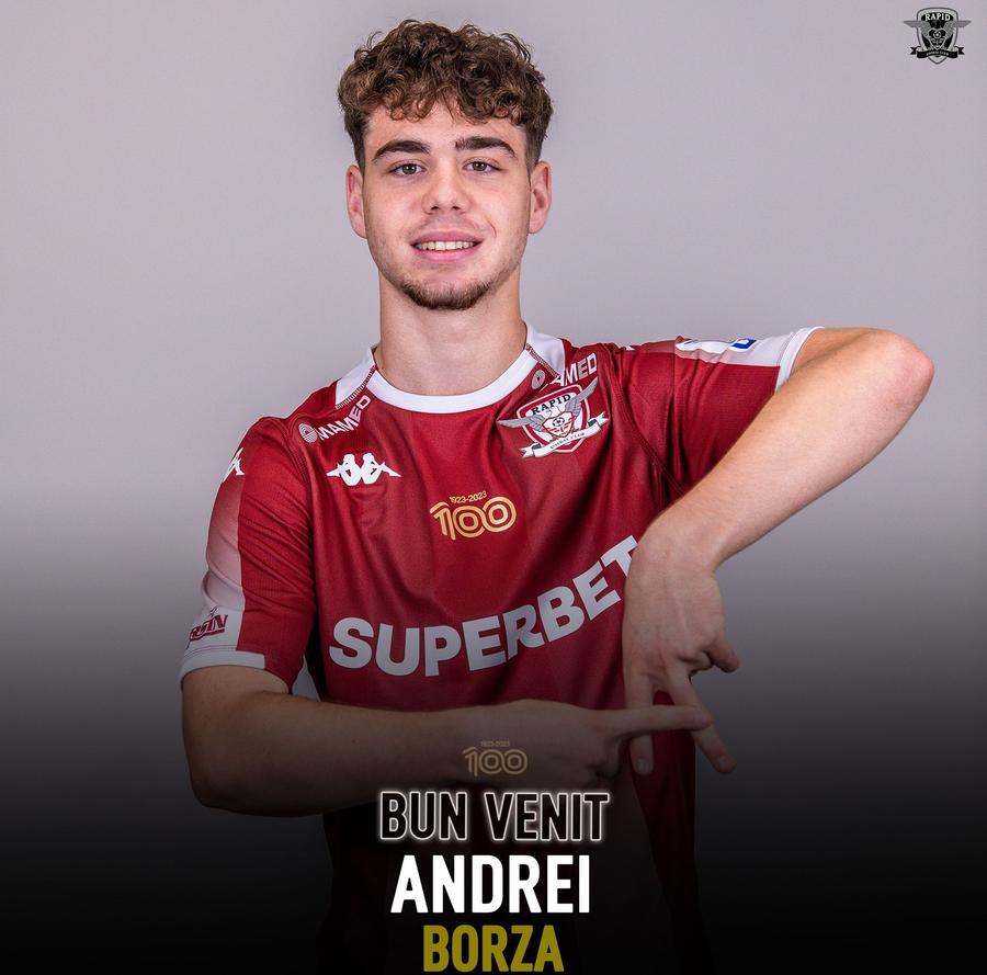 Andrei Borza, prezentat oficial la Rapid: „Ei m-au determinat să fac acest pas”