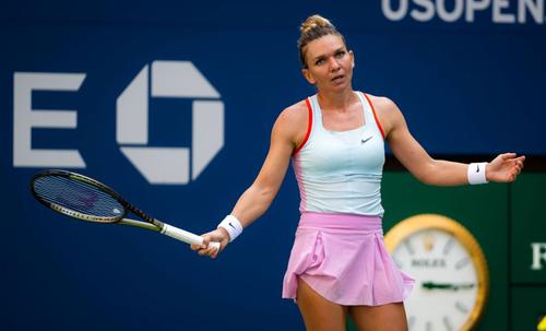 Simona Halep în timpul meciului de la US Open 2022 Foto Imago
