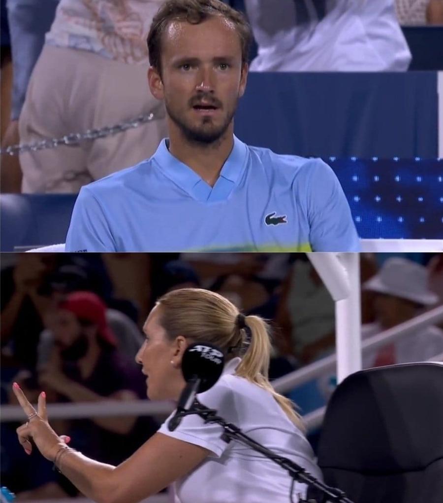 Medvedev, conflict cu arbitra de scaun, foto: Facebook Medvedev, criză de nervi la Cincinnati! S-a răstit la arbitra de scaun și a părăsit competiția
