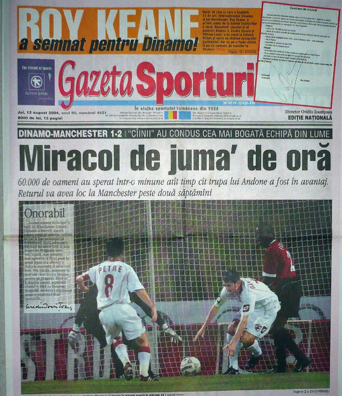 Povestea neștiută a titularului din Dinamo - Manchester United: „Am fost trimis la echipa a doua la retur” » 20 de ani de la o „dublă” istorică: „Nu i-am simțit aroganți sau cu ifose”