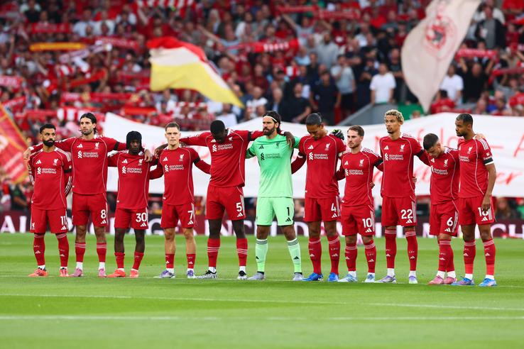 Comemorarea lui Diogo Jota, la Liverpool - Bournemouth/ foto Imago Images