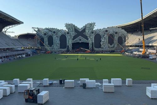 Gazonul de pe Cluj Arena, în condiții bune după Untold X/ foto: Facebook @Mihai Tișe