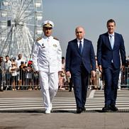 Ilie Bolojan, în portul Constanța de Ziua Marinei/ foto: Facebook @Ilie Bolojan