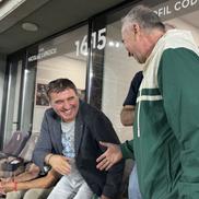 Dan Petrescu și Gică Hagi au fost prezenți la meciul Rapid - Dinamo, 15 august 2026. Foto: GSP.RO