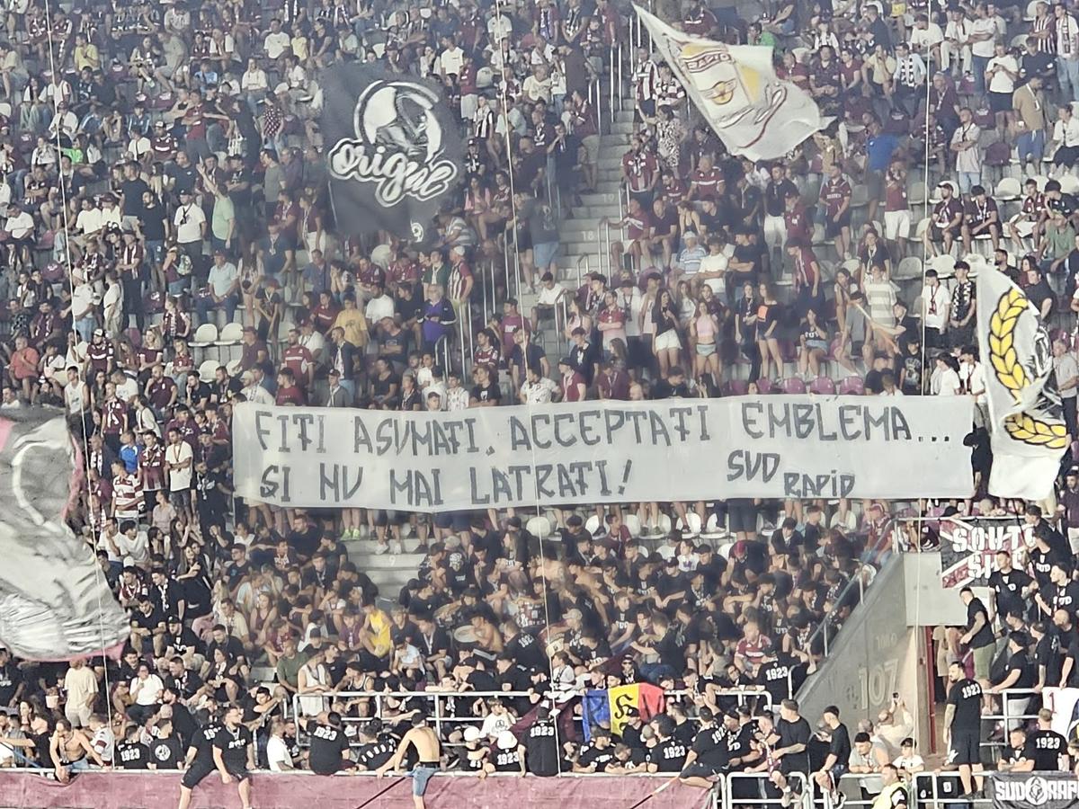Din nou mesaje cu iz rasist la Rapid - Dinamo » „Câinii” au aflat scenografia giuleștenilor