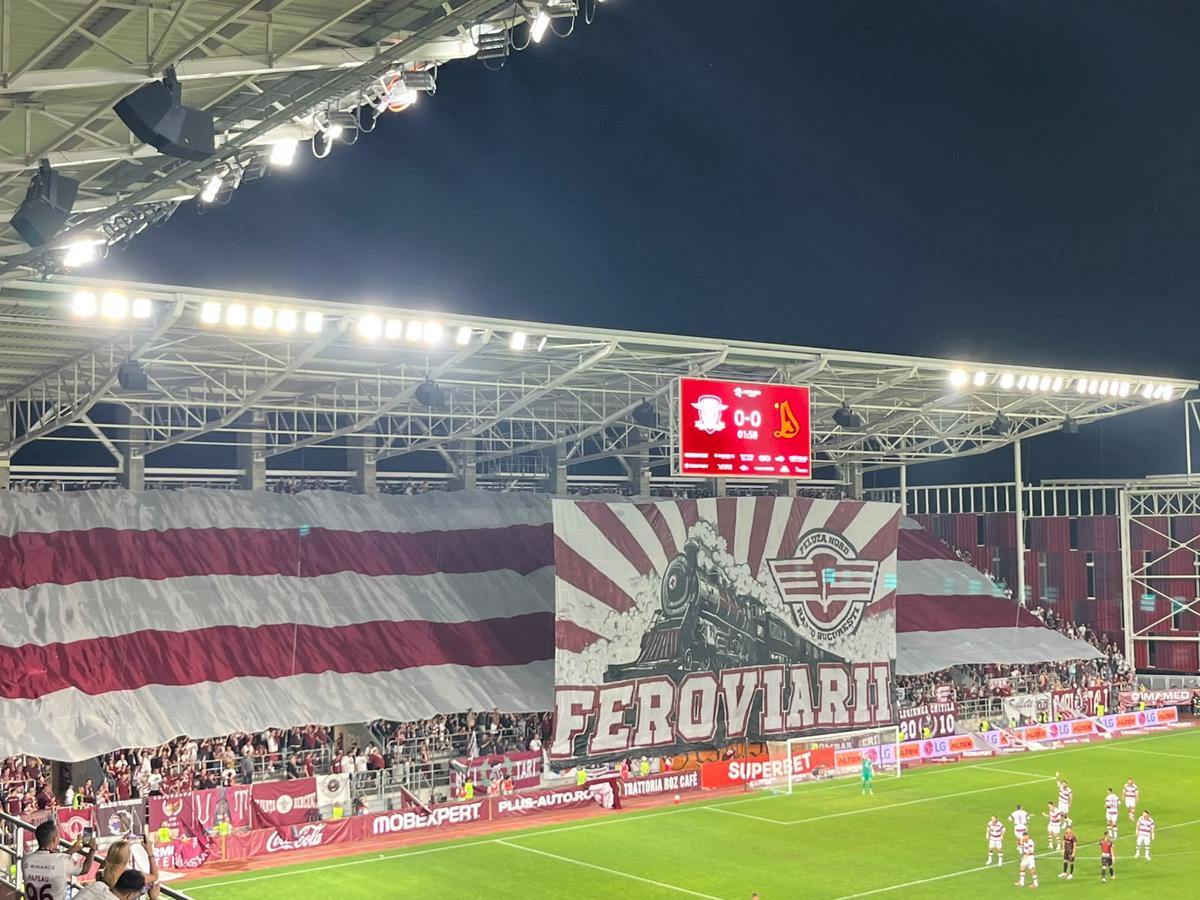 Din nou mesaje cu iz rasist la Rapid - Dinamo » „Câinii” au aflat scenografia giuleștenilor