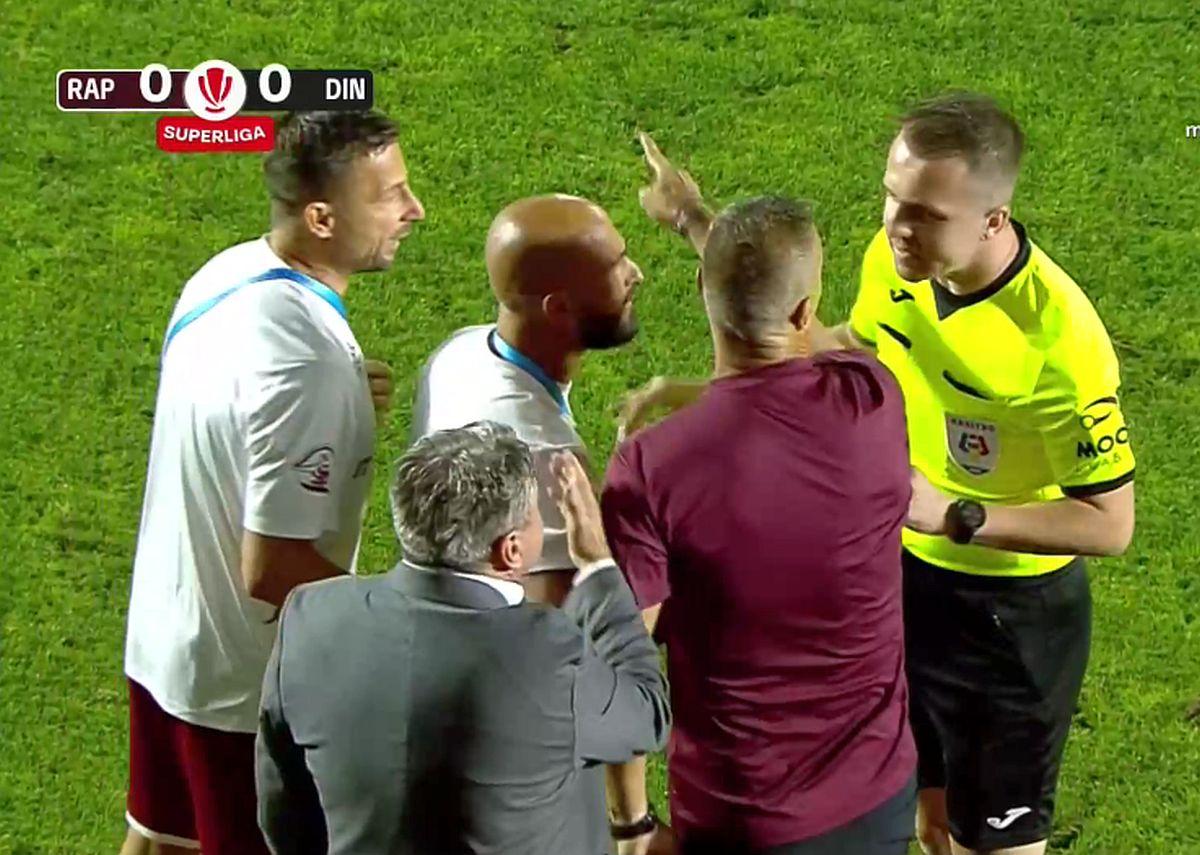 Daniel Pancu, eliminat după o criză de nervi în Rapid - Dinamo