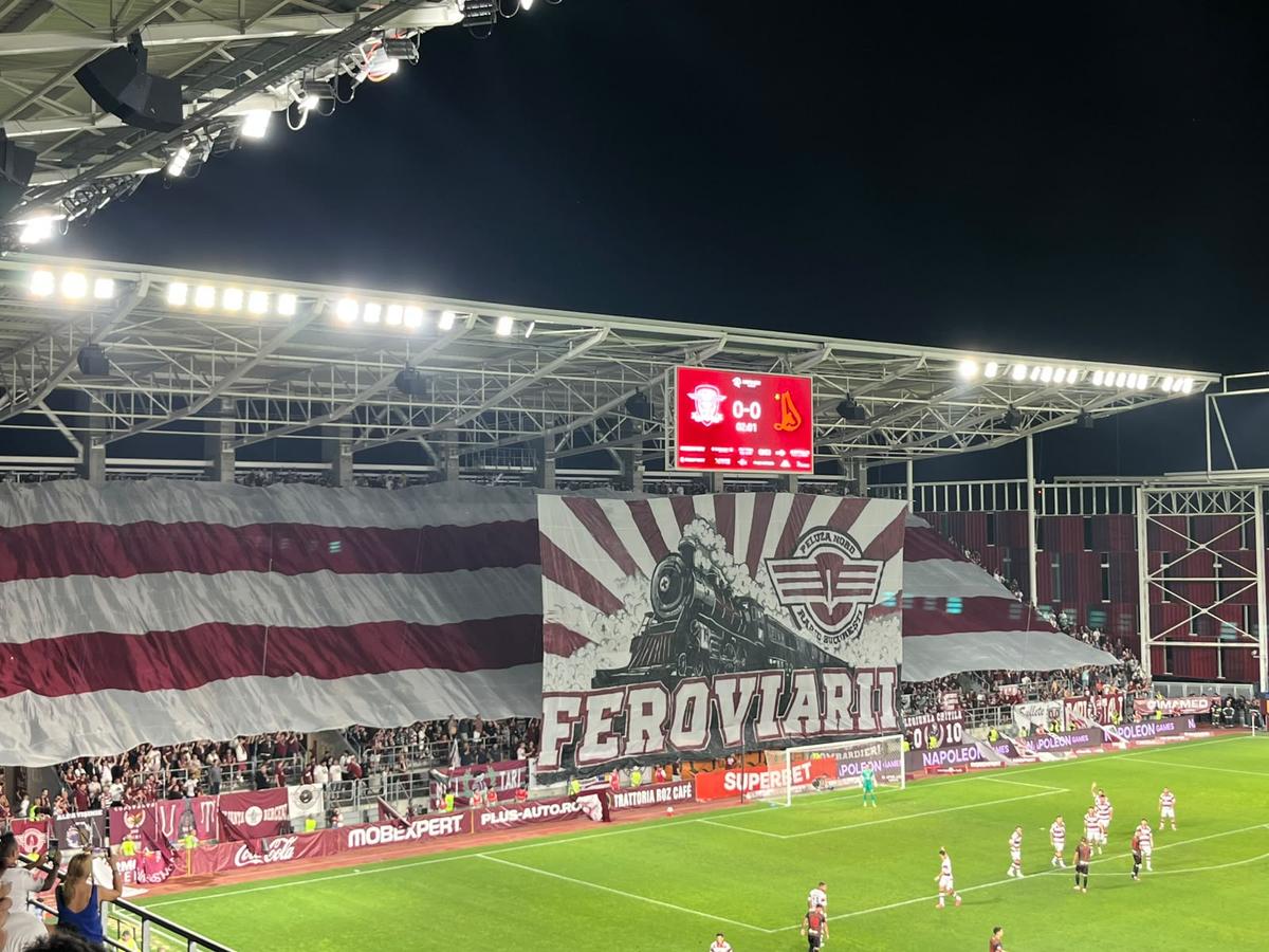 Din nou mesaje cu iz rasist la Rapid - Dinamo » „Câinii” au aflat scenografia giuleștenilor