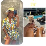 Bernadette Szocs, relaxare la piscină // foto: instagram @szocsbernadettecynthia