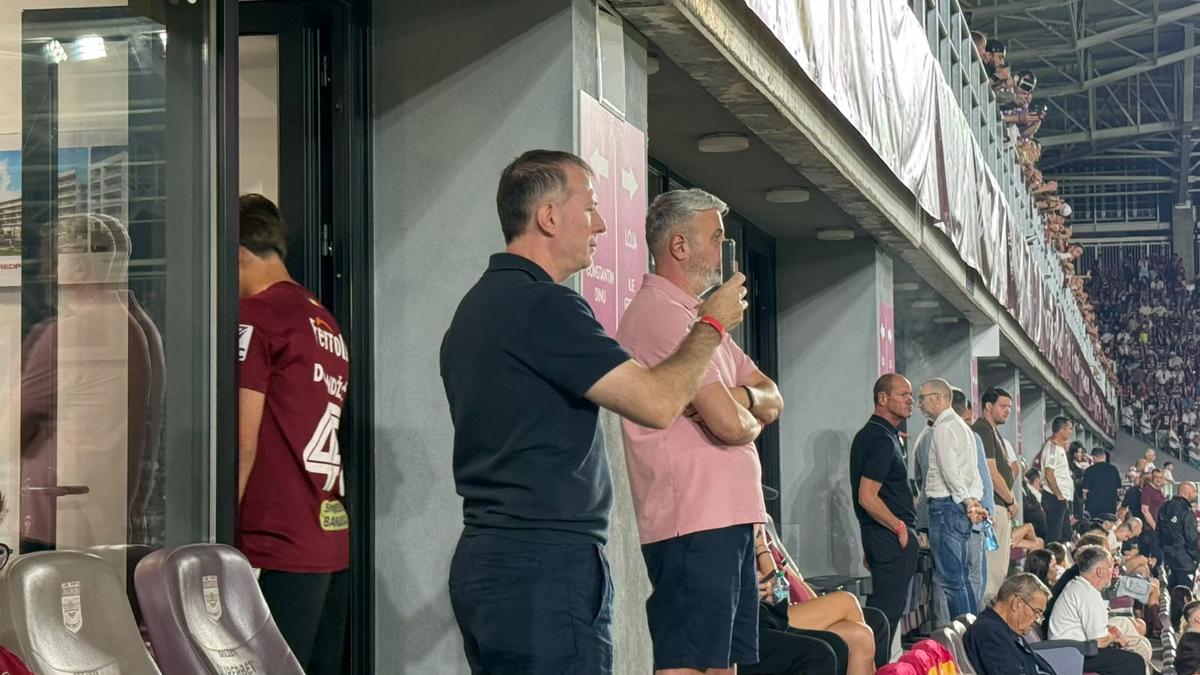 Jean Valvis, Gică Hagi, Florin Cîțu și Dan Petrescu la Rapid - Dinamo