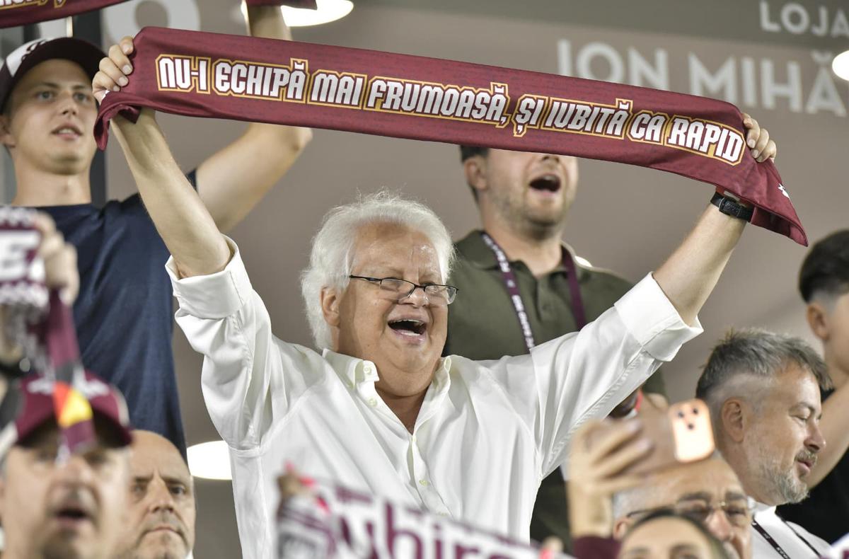 Apariție rară la Rapid - Dinamo » Fostul acționar, surprins după multă vreme în tribunele Giuleștiului
