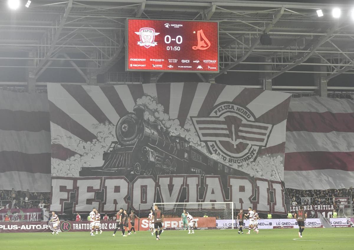 Din nou mesaje cu iz rasist la Rapid - Dinamo » „Câinii” au aflat scenografia giuleștenilor