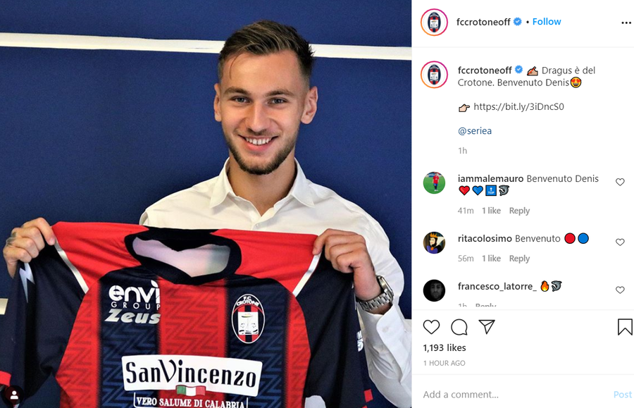 OFICIAL Denis Drăguș a fost prezentat în Serie A: „Bine ai venit!”
