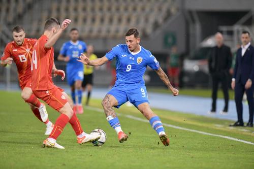 Jovan Markovic (#9), în meciul dintre Macedonia de Nord și România // foto: Cristi Preda - GSP