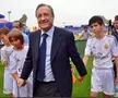 Florentino Perez, președinte Real Madrid, încadrat de Theo Zidane și David Vraciu