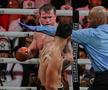 Saul Canelo Alvarez (34 de ani) l-a învins pe Edgar Berlanga (27 de ani) printr-o decizia unanimă. Mexicanul şi-a păstrat centurile WBC, WBO şi WBA la categoria supermijlocie / FOTO: Imago