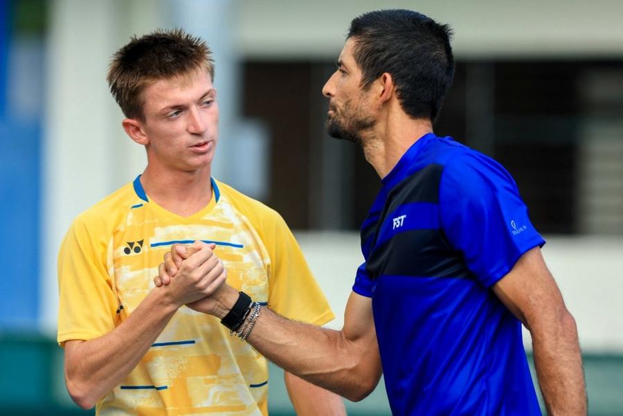 Radu Țurcanu (stânga) și Marceloa Arevalo în Cupa Davis Foto: INDES Programul primei zile de tablou principal de la Țiriac Open » Românii și patru favoriți în acțiune