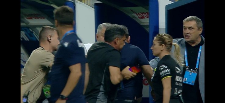 Directorul sportiv al Petrolului, Paul Pintilie, comportament de ultras. Foto: captură